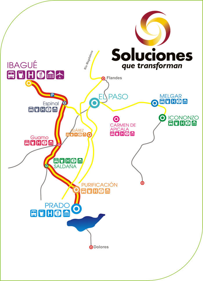 MAPA RUTA MAR INTERIOR DE COLOMBIA PRADO LIMPIO